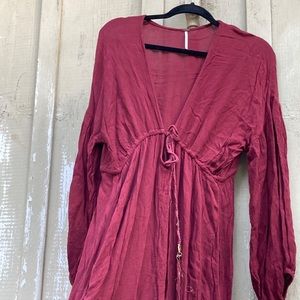 Free People long burgundy dress
